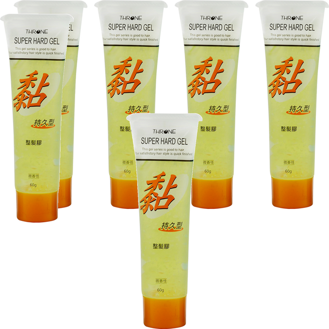 THRONE 斯儂恩 持久型整髮膠 黏, 60g, 6條