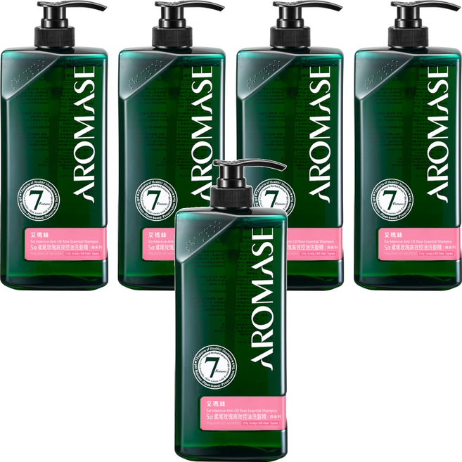 AROMASE 艾瑪絲 5α鳶尾玫瑰控油洗髮精, 5瓶, 400ml