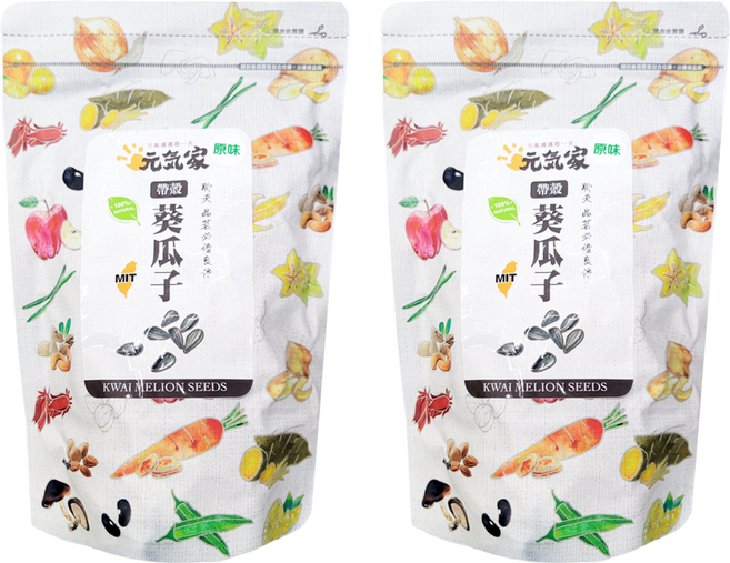 元氣家 帶殼葵瓜子, 200g, 2包