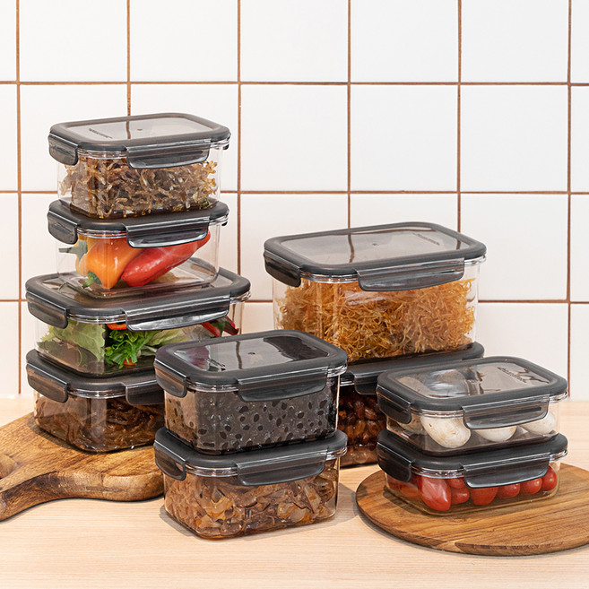 comet 透明保鮮盒組 不含BPA, 400ml 2個 + 600ml 4個 + 900ml 2個 + 1.3L 2個, 1組