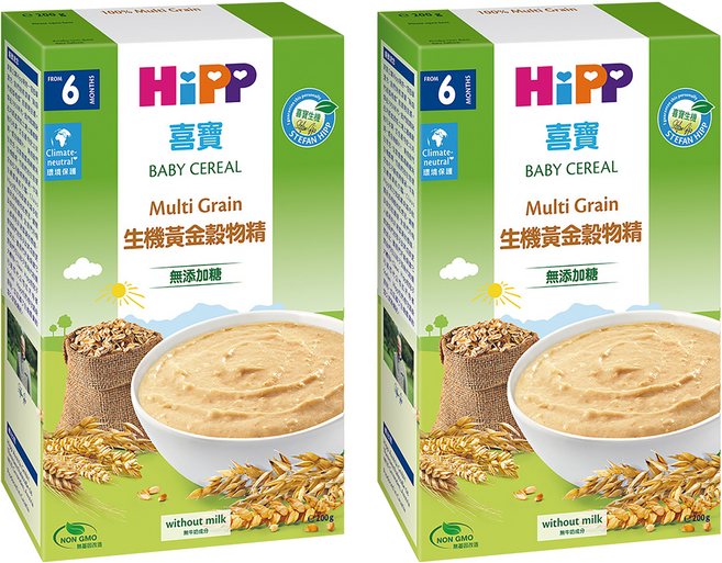 HiPP 喜寶 寶寶綜合黃金穀物精 6個月以上, 200g, 2盒