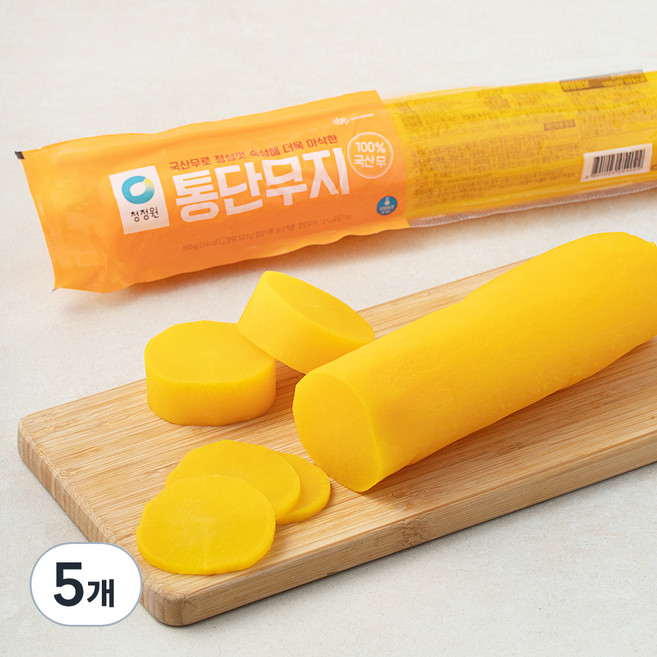 청정원 통단무지, 550g, 5개