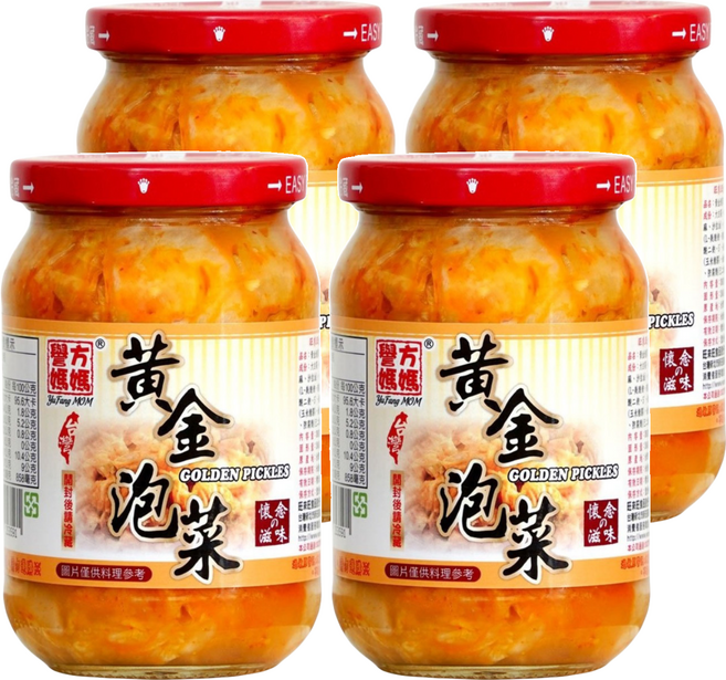 譽方媽媽 黃金泡菜, 360g, 4罐