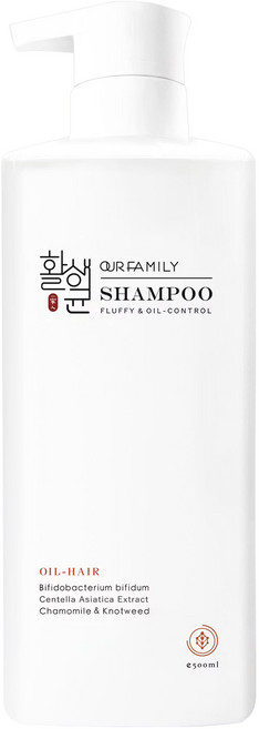 OUR FAMILY 一家人 植淨控油髮浴, 500ml, 1瓶