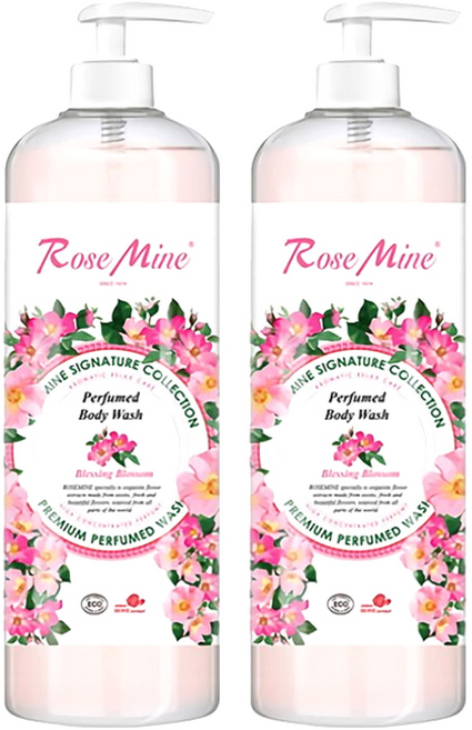 로즈마인 퍼퓸드 바디워시 블레싱 블러썸, 1L, 2개