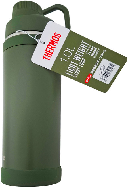THERMOS 膳魔師 真空保溫瓶 FJU-1000, 卡其綠色, 1L, 1瓶