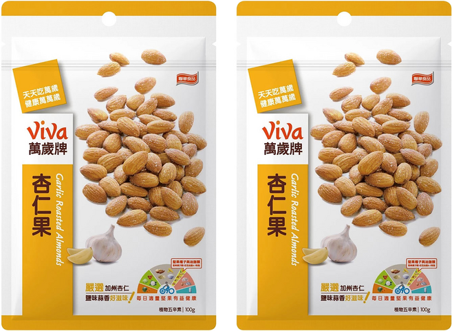 ViVa 萬歲牌 杏仁果, 100g, 2包