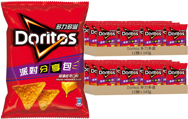 Doritos 多力多滋 超濃起司玉米片, 143g, 24包