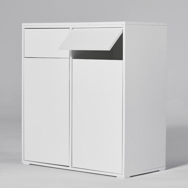 도모디자인 리노브 분리수거함 방문설치, 화이트, 2단