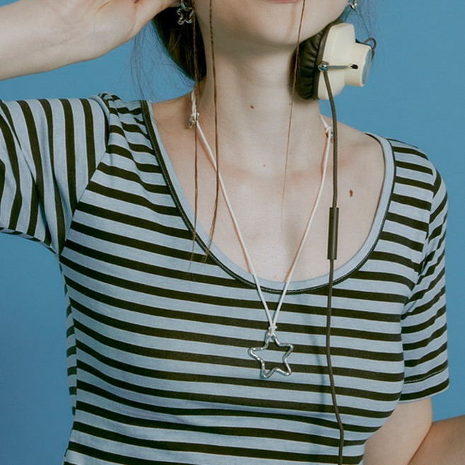 빈티지헐리우드 여성용 텍스쳐 스타 스트링 목걸이 VH2335NE012B