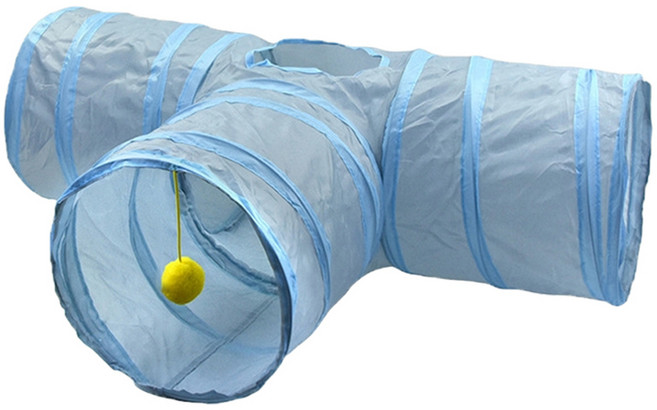 데이소이 고양이 블루밍 시리즈 터널 T형, 혼합색상, 1개