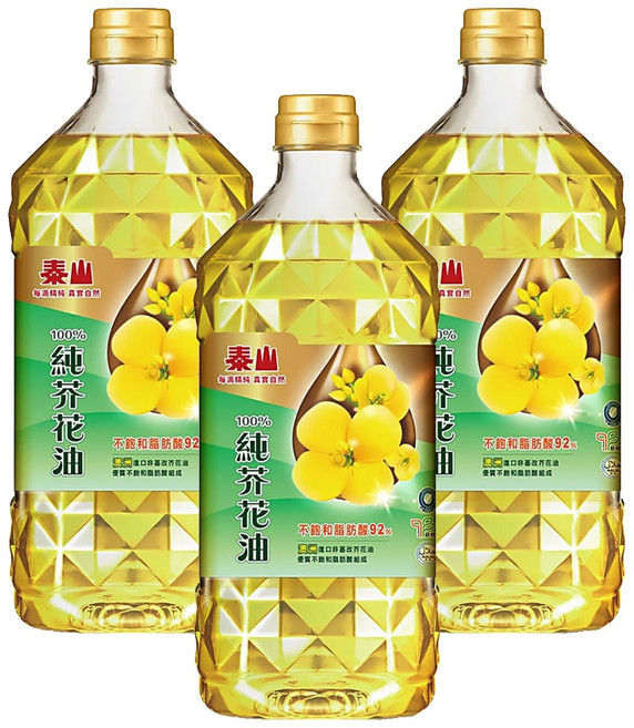 TAISUN 泰山 純芥花油, 1.5L, 3瓶