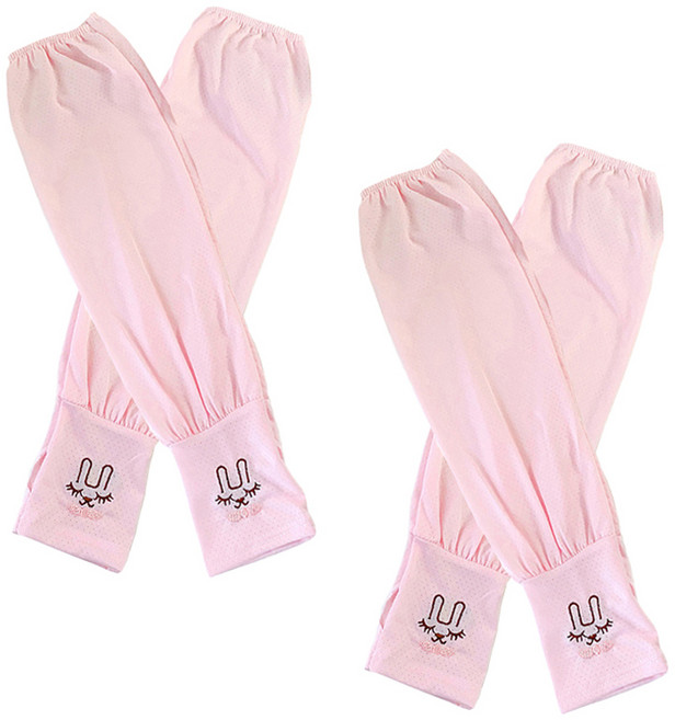 씨티컴퍼니 여성용 골프 운전 손등커버 팔토시 양손착용 세트, 핑크, 2세트