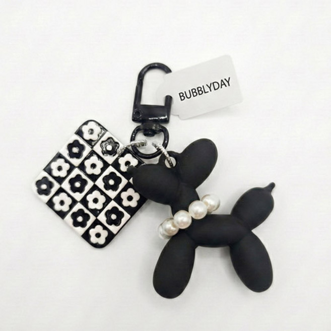 버블리데이 진주목걸이 강아지 키링