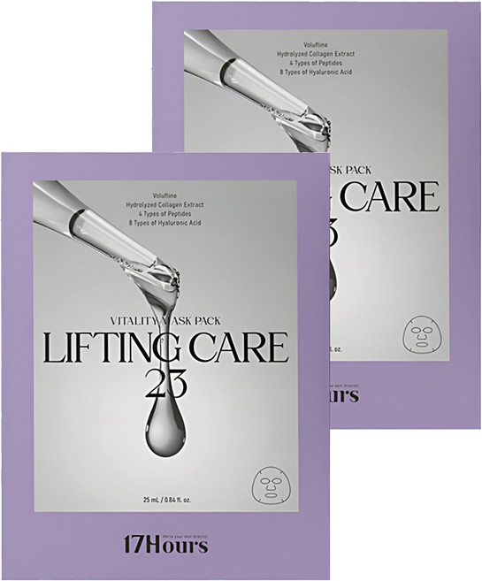 17아워즈 리프팅케어 23 바이탈리티 마스크팩, 2개, 5개입