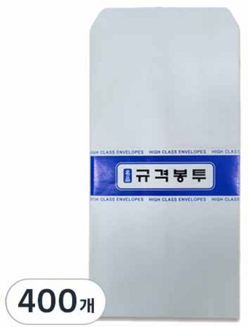 문구마을 규격봉투 인쇄무 100 x 205 mm, 화이트, 400개