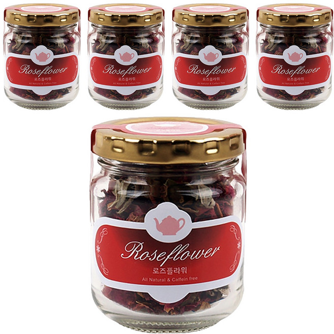 아름드레 유리병 로즈플라워, 13g, 1개입, 5개