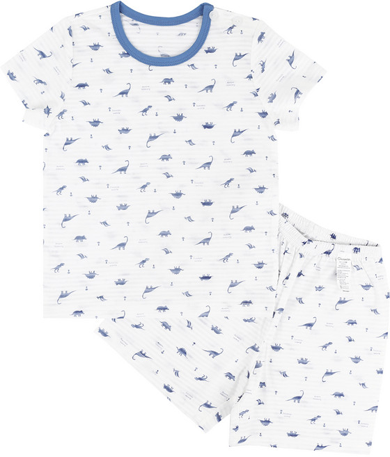 Maykids 男童款溫和恐龍5分變形布室內服上下套裝