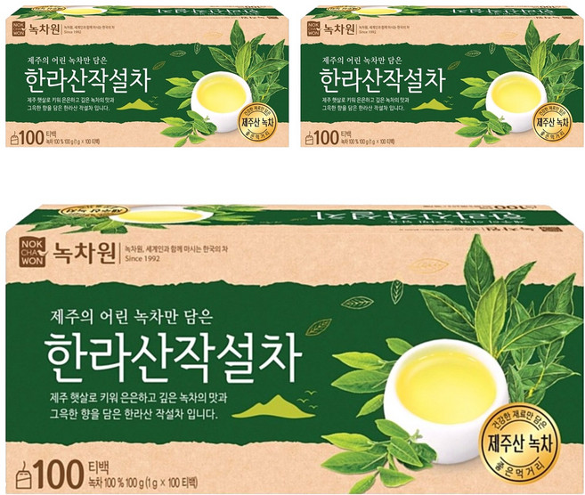 녹차원 한라산작설차, 1g, 100개입, 3개