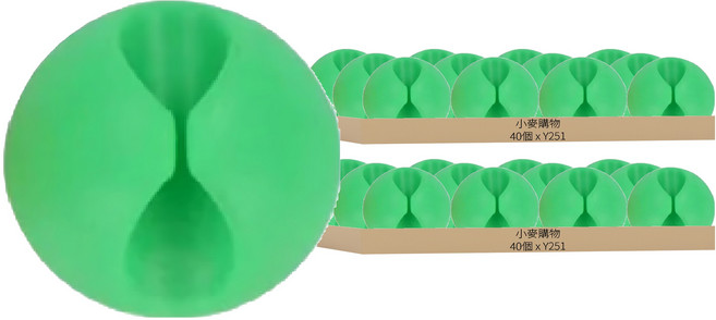 小麥購物 桌面固線器 一般款 10g, 綠色, 80個