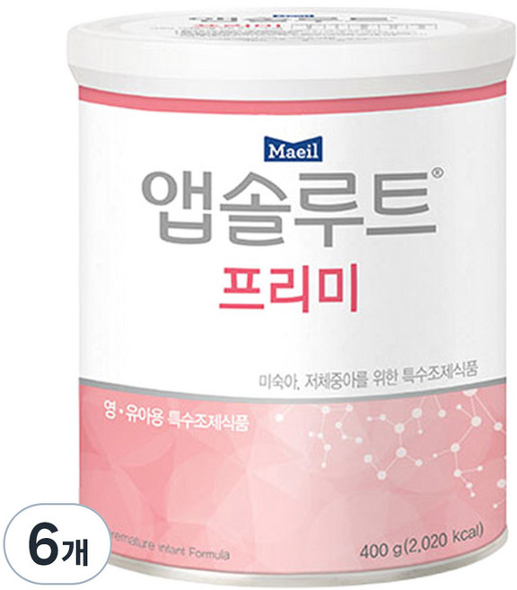 매일유업 앱솔루트 프리미 분유, 400g, 6개