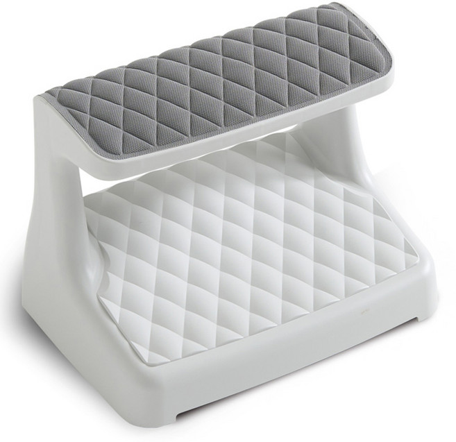 라자가구 2단 쿠션 발 받침대 쿠션형, 그레이