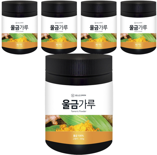 HELLOGREEN 薑黃粉, 300g, 5個