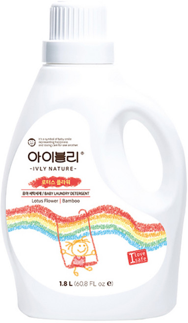 아이블리네이쳐 대나무 성분 유아세제 로터스 플라워향, 1.8L, 1개