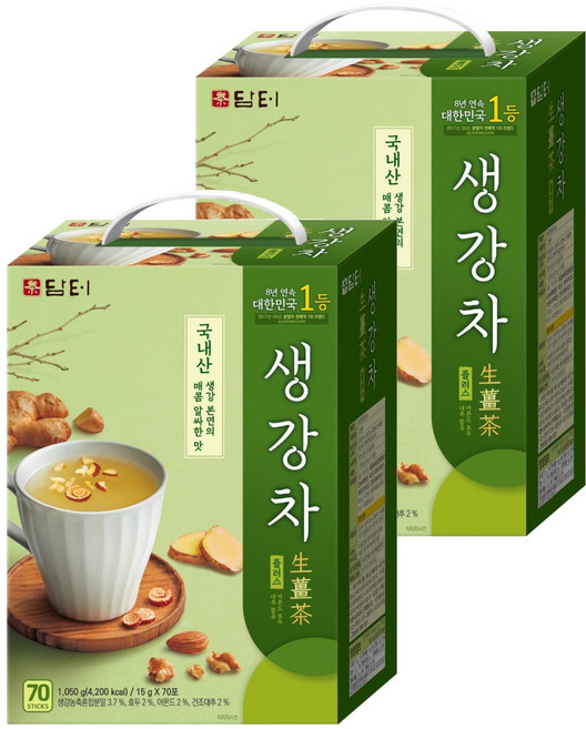 담터 생강차 플러스, 15g, 70개입, 2개
