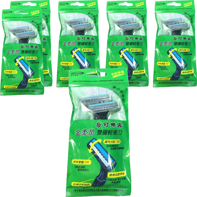 DORCO 多可樂客 金柔潤雙層輕便刀 TG702N-2, 2支, 6包