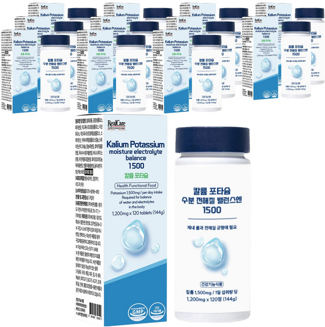 Real Care 鉀 水分電解質平衡 1500 144g, 12個, 120錠