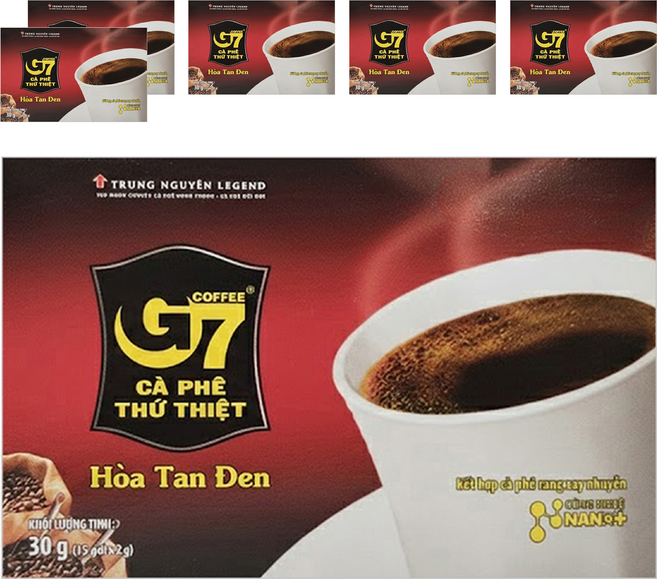 G7 純黑咖啡, 2g, 15包, 6盒