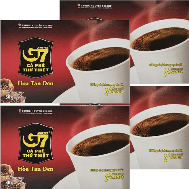 G7 純黑咖啡, 2g, 15包, 4盒
