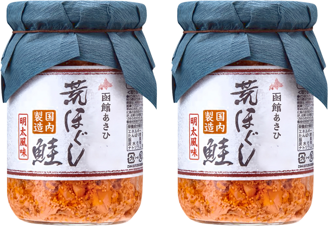 函館朝日 荒鮭明太鮭魚鬆, 100g, 2罐