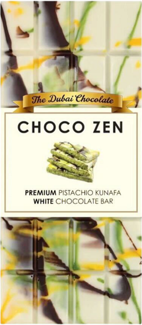 ChocoZen 杜拜開心果白巧克力, 100g, 1個