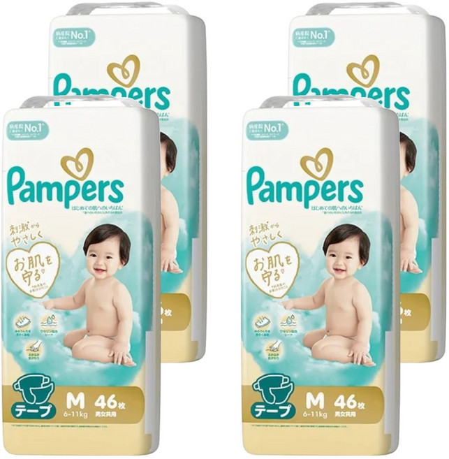 Pampers 幫寶適 日本境內版 黏貼型尿布 6~11kg, M, 184片