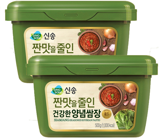 신송 짠맛을 줄인 건강한 양념쌈장, 500g, 2개