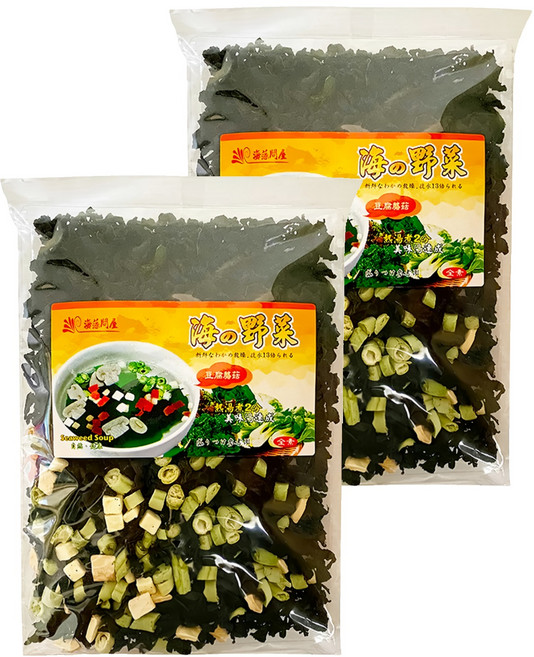 海藻問屋 海的野菜 豆腐蘑菇, 90g, 2包