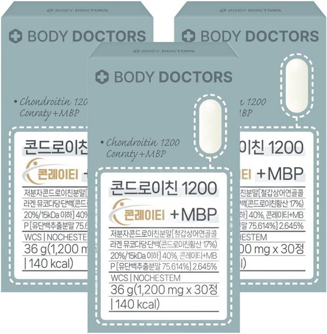 바디닥터스 콘드로이친 1200 콘레이티 + MBP, 30정, 3개