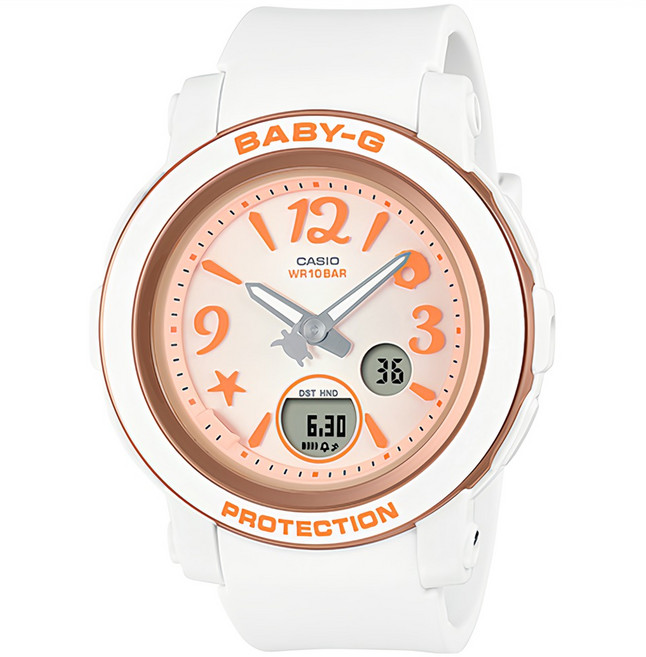 CASIO 卡西歐 BABY-G 手錶 計時碼錶功能 防水100米 海洋美景設計 夜間發光