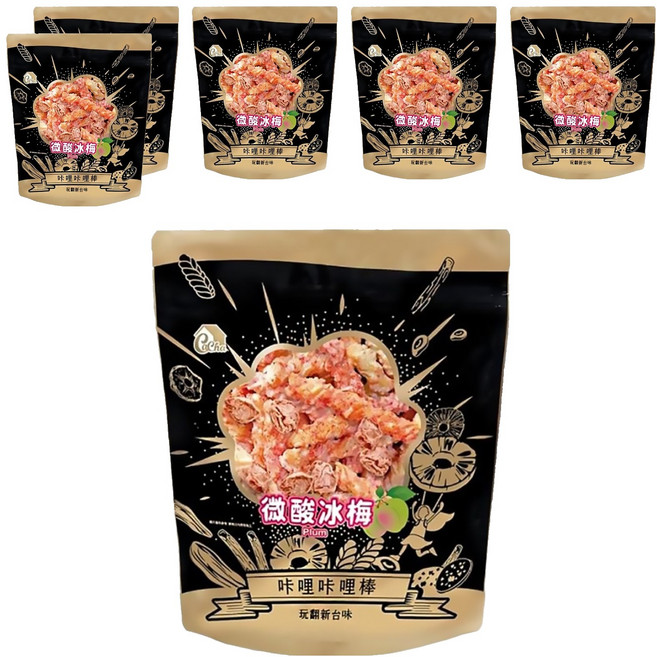 CACHA 卡恰 咔哩咔哩棒 微酸冰梅口味, 130g, 6包