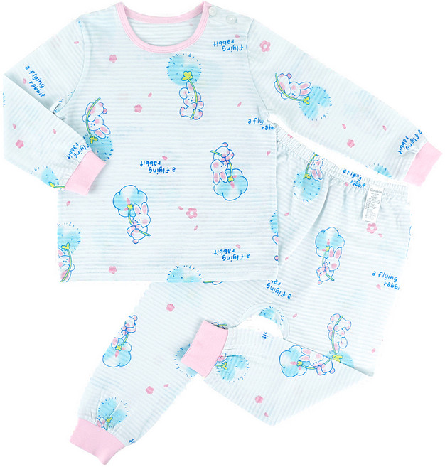 메이키즈 여아용 스카이레빗 9부 변화지 상하의 세트