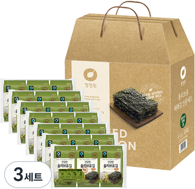 청정원 올리브유 재래김 1호 5g 21봉, 3세트