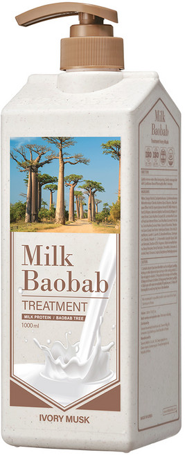 밀크바오밥 트리트먼트 아이보리머스크향, 1L, 1개