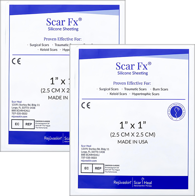 Rejuvaskin Scar Heal Scar Fx 疤痕護理矽膠片 2.5 x 2.5cm 10g, 2個