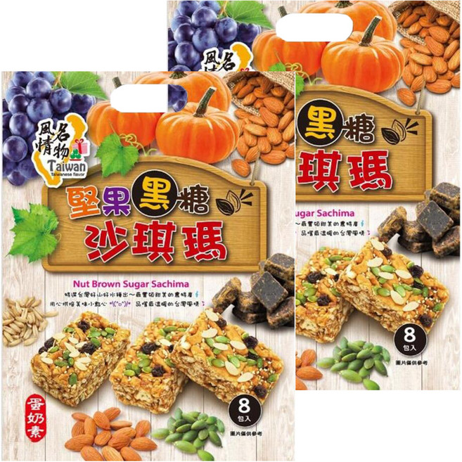 堅果黑糖沙琪瑪, 200g, 2袋