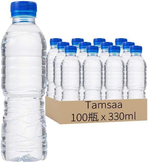 Tamsaa 無標籤天然水, 330ml, 100瓶