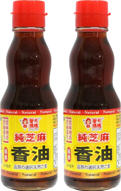 譽方媽媽 純芝麻香油, 185ml, 2瓶