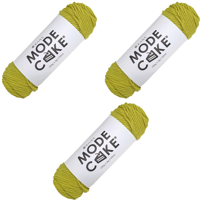 Knitt Mode蛋糕線 100g, 淺綠色, 3個