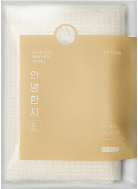 DEARCUS 更柔軟的韓紙沐浴巾, 1個, 1件, 米色